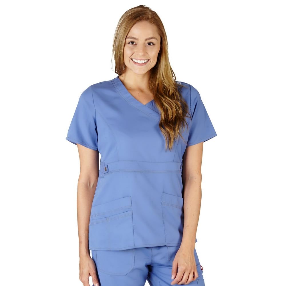 M&M Scrubs M&M SCRUBS Stretch Junior Mock Wrap Medical Scrub set 8119