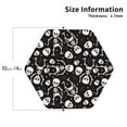 thumbnail image 2 of Lsque Skeleton Pattern 4" Drink Coasters Set of 4, PVC Leather Absorbent Coasters, Table Coaster Set Decorative Coffee Cup Coasters Housewarming Gift -Hexagon, 2 of 6