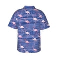 thumbnail image 3 of Daiia Flamingo Hawaiian Shirt for Men Gentle Cotton Regular Short Sleeve Casual-3X-Large, 3 of 9