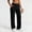Black, variant on Womens Front Seam Dress Pants Dressy Casual Wide Elastic Waist Straight Leg Lounge Pants Comfort Stretchy Loose Fit Trousers with Pockets