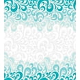 thumbnail image 3 of Turquoise Duvet Cover Set, Abstract Floral Flowers Pattern Classic Design Illustration, Decorative 3 Piece Bedding Set with 2 Pillow Shams, Calking Size, Teal Turquoise White, by Ambesonne, 3 of 3