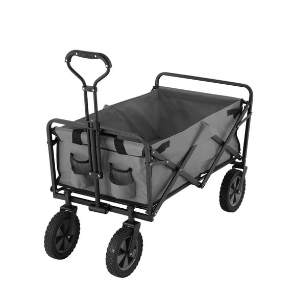 APOLLOLIFT 220lb Collapsible Wagon Cart Foldable Wagon Cart Garden/Yard for Outdoor Grey