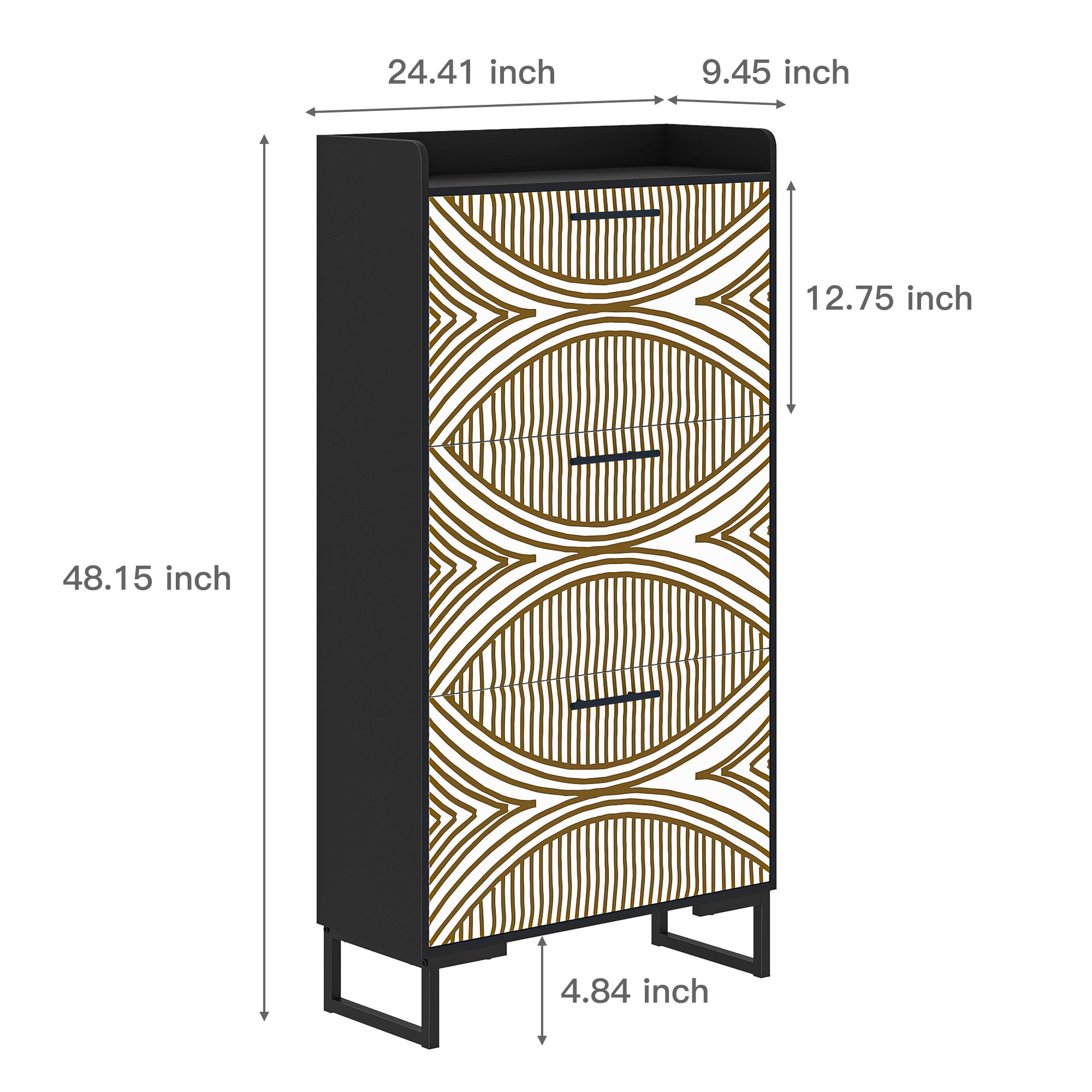 YYAo Entryway Shoe Cabinet, Shoes Storage Organizer Narrow Shoe Storage Rack with Flip Doors, Tipping Bucket Shoe Cabinet for Closet, Living Room, Black YYAo Entryway Shoe Cabinet, Shoes Storage Organizer Narrow Shoe Storage Rack with Flip Doors, Tipping Bucket Shoe Cabinet for Closet, Living Room, Black