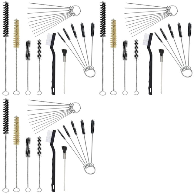 Kit de Limpieza de Pulverizadores, 51 Piezas, Herramienta Limpiadora de Pinceles Multiusos para Pistolas de Pintura con Mini Cepillos de Tubo de Nailon y Agujas