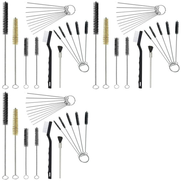 Kit de Limpieza de Pulverizadores, 51 Piezas, Herramienta Limpiadora de Pinceles Multiusos para Pistolas de Pintura con Mini Cepillos de Tubo de Nailon y Agujas