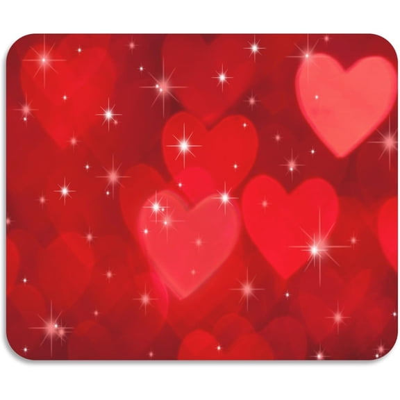 Happy Valentine''s Day Glitter Red Hearts Dish Drying Mat for Kitchen Counter Absorbent Microfiber Large Drying Pad Dish Mats for Kitchen Countertops 24x18 Inch