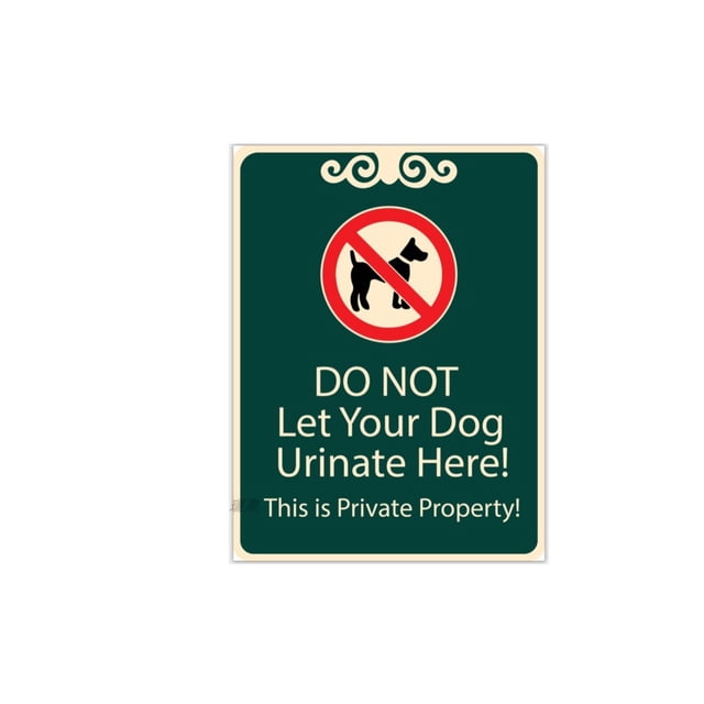 Señal de advertencia: no dejes que tu perro orine aquí, 10 unidades/lote