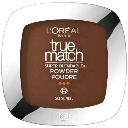 L'Oreal Paris True Match Powder Foundation Makeup, Oil Free, N11 Deep, 0.33 oz