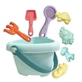 thumbnail image 1 of Thickened Soft Rubber Beach Folding Bucket Cart Childrens Beach Toy Set For Beachcombing, Sand, 1 of 8