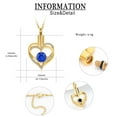thumbnail image 4 of Heart Urn Necklace Cremation Necklace for Ashes Embellished with Crystals Fine Keepsake Memorial Jewelry, 4 of 6