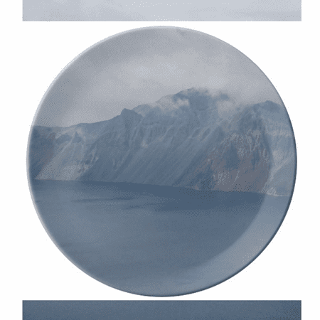 

Baiyun Tianchi Plate Decorative Porcelain Salver Tableware Dinner Dish