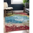 thumbnail image 2 of Unique Loom Tapis Abstrait Estrella Dégradé 9' x 12' Rectangle Bleu/beige, 2 of 5