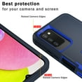 thumbnail image 4 of Xhy Samsung Galaxy A03S case with Privacy Screen Protector, Military Grade Case with Magnetic Car Mount, Samsung A03S Phone Case for Men Women, Dark blue & Blue, 4 of 6