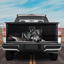 Lotusprinthandmade Wolf Lovers Tailgate Wrap 24"x58", Wolf Lovers Truck Tailgate Sticker Decal Wrap