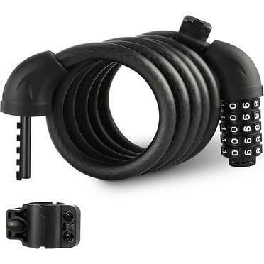 ValueMax 5FT Cable Bike Lock, 5 Digit Resettable Combination Codes, with Secure Mount Bracket, for Bicycle/Scooter/Glass Door