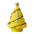 thumbnail image 2 of 6 inch Light Up Tennis Christmas Tree Decor, Fun Decorative Football,Leather Christmas Tree, Tree with a Gold Star, Christmas Table Decorations Figurine Set Perfect for Indoor Desks(Yellow), 2 of 8