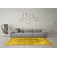 thumbnail image 3 of Ahgly Company Machine Washable Indoor Rectangle Medallion Yellow Traditional Area Rugs, 5' x 8', 3 of 4