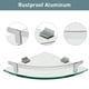 thumbnail image 5 of WAKLOND Estantes de Baño Estante de Vidrio Estante de Ducha Esquinero de Vidrio Montado en la Pared con Riel de Aluminio para Baño (2 Paquetes), 5 of 5