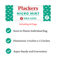 thumbnail image 4 of Plackers Individually Wrapped Micro Mint Dental Floss Picks, 60 Count with 1 Orange Travel Case, 4 of 8