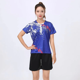 thumbnail image 1 of Nuevo traje de competición de entrenamiento de bádminton de manga corta para hombres, mujeres y niños, diseño impreso personalizable, 1 of 4