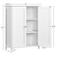 thumbnail image 3 of Tieyuny Modern Freestanding Storage Cabinet with Adjustable Shelves & Double Doors, 3-Tier Organizer for Living Room, White, 3 of 4