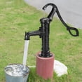 thumbnail image 3 of 25.6" Antique Cast Iron Hand Water Pump - 22ft Lift Capacity w/ Pre-Drilled Holes - Rust-Resistant Pitcher Pump for Yard, Pond & Garden (Black), 3 of 10