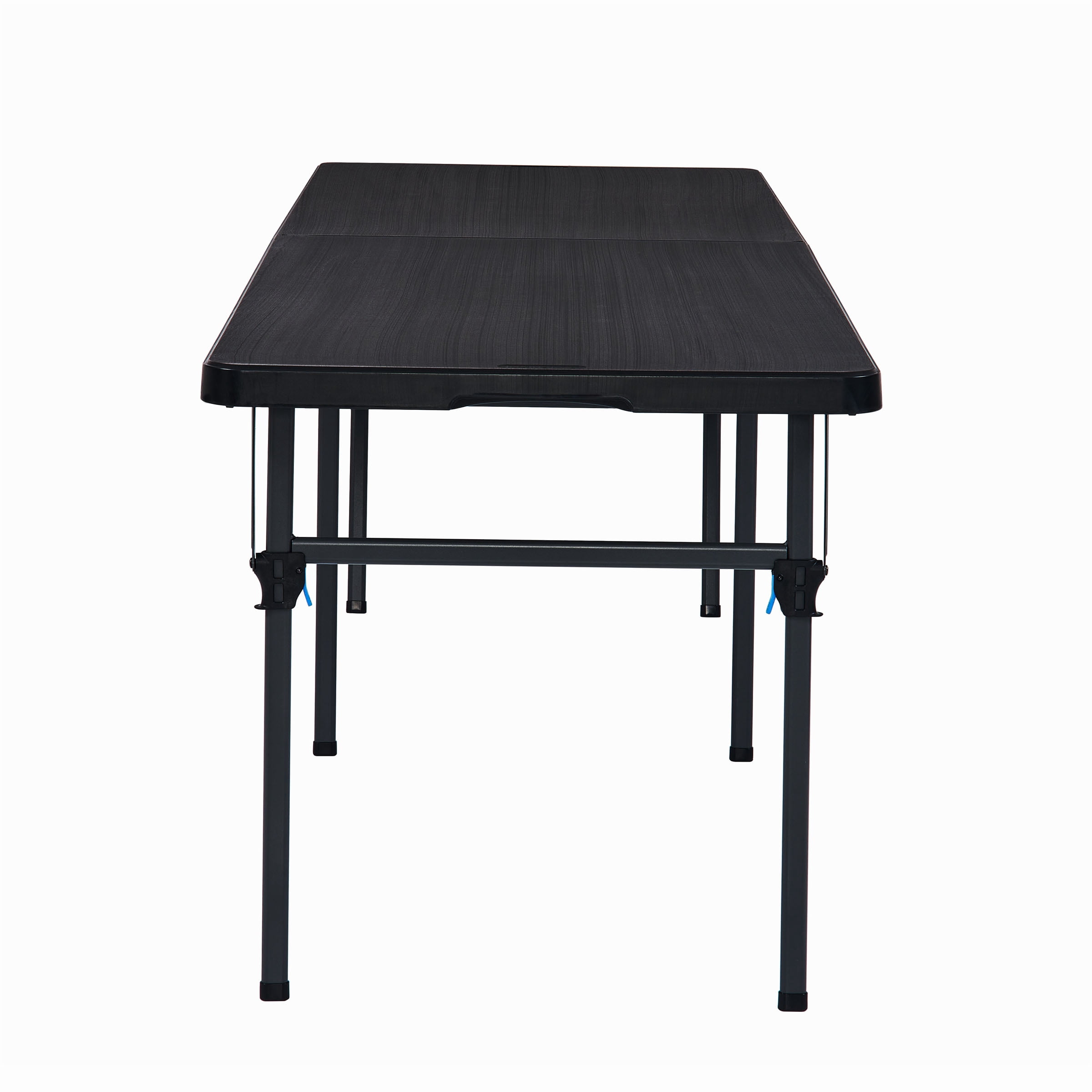 Mainstays 8 ft Rectangle Centerfold Folding Table, Black