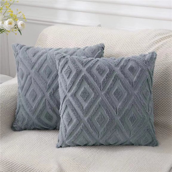 VALSEEL Throw Pillow Covers Flower Pillow Cover Faux Lambswool Cushion Cover Sofa Pillow Cushion
