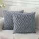 thumbnail image 1 of Flower Pillow Cover | Faux Lambswool Cushion Cover | Dark Gray Blue Yellow | Polyester Soft Decorative Throw Pillowcase | 1 Piece | 17.7x17.7 in | Removable | Home Sofa Decor, 1 of 6