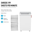 thumbnail image 6 of IDEAL 2445 Cros-Cut Deskside Paper Shredder, Made in Germany, Continuous Operation, 11 to 13 Sheet Feed Capacity, 9-Gallon Bin, Shreds Staples/Paper Clips/Credit Cards, P-4 Security, 6 of 6
