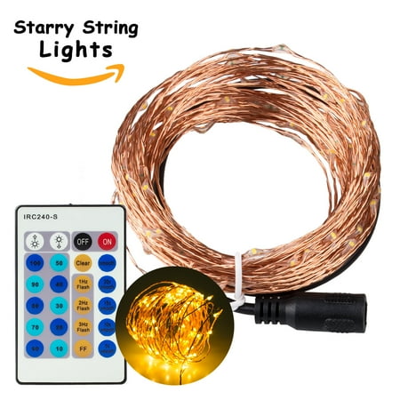 Morpilot Dimmable Led String Lights Copper Wire 33ft LED Starry Light with UL Certified 5v Power ...