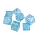 thumbnail image 1 of 7pcs Resin Polyhedral Dice Set Transparent Tabletop Game Diceset for Role Playing Light Blue Silver Number, 1 of 4