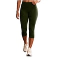 thumbnail image 4 of Costeam Womens High Waist Capri Yoga Pants Dual Side Phone Pockets Tummy Control 4 Way Stretch Non See Through Compression Athletic Workout Running Leggings, 4 of 7