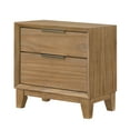 thumbnail image 3 of 3pc Queen Size Platform Storage Bed Nightstand Solid Set Wood Furniture, 3 of 6