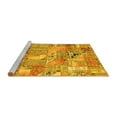 thumbnail image 2 of Ahgly Company Machine Washable Indoor Rectangle Patchwork Yellow Transitional Area Rugs, 7' x 9', 2 of 4