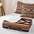 thumbnail image 4 of Homewish Vintage Aztec Striped Twin Quilt Set,Geometric Rhombus Twin Coverlet Set,2-Piece, 4 of 7