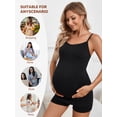 thumbnail image 6 of Athlemo Women's Maternity Tank Tops Casual Spaghetti Strap Pregnancy Cami Top, 6 of 8