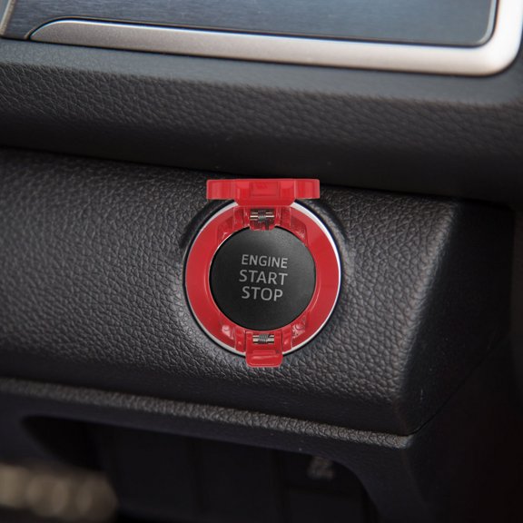 ETEREAUTY Red Metal Car Ignition Start Button Cover with Dust and Moisture for Vehicle Use