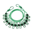 thumbnail image 1 of Harpily Portable Elastic Travel Clothesline with 12Pcs Clothespins Travel Gadgets Retractable Elastic Laundry Clothes Line for Backyard Vacation Hotel Balcony Clothes Drying Line One Size Green, 1 of 8