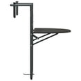 thumbnail image 2 of vidaXL Hanging Balcony Table Brown 60x64x83.5 cm Plastic Rattan Look, 2 of 5