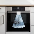 thumbnail image 6 of Disketp Winter Reindeer In Snowy Mountains Hanging Kitchen Towel Tie Towels Tea Bar Dish Cloths Dry Towel for Laundry Room Decor (18*14in), 6 of 7