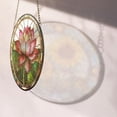 thumbnail image 4 of Stained Glass Window Hanging - Red Lotus Green Leaf Suncatcher for Doors Window Home Sun Catchers Decor Christmas Mother's Day July Birthday Gifts for Teacher Women Men Mom Nana,, 4 of 6