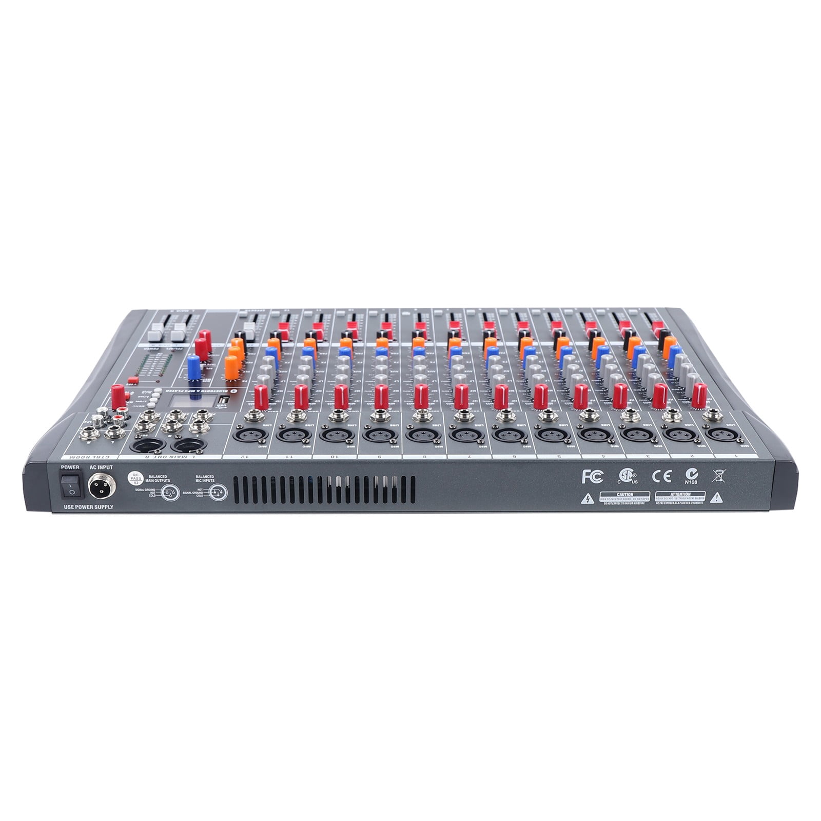 ToppiJoy 12-Channel Professional Audio Mixer, Sound Mixer, Stereo Mixer
