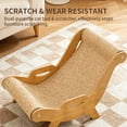thumbnail image 5 of Cat Scratcher Lounge Chair, 2 in 1 Wooden Hammock Bed With Woven Scratching Surface for Kittens Dog, 5 of 12