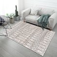 thumbnail image 1 of Alfombra estampada rectangular de estilo nórdico simple y moderno, alfombra para mesa de café para gatear para niños, alfombra de sala de estar de extensión completa, 1 of 6