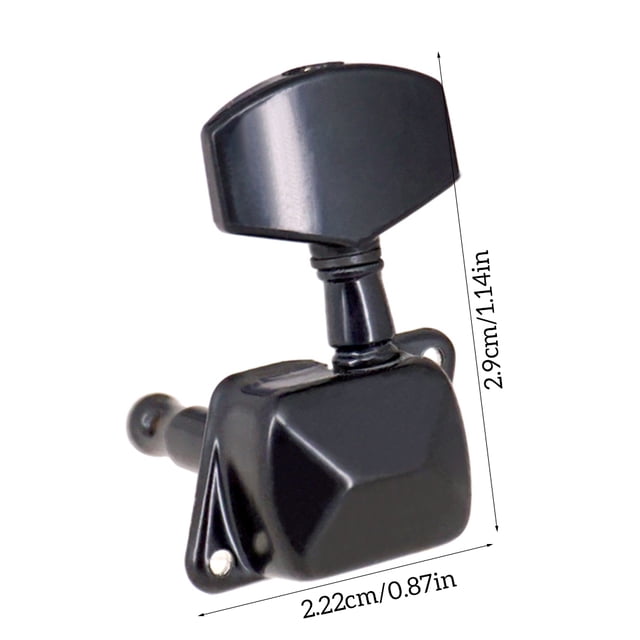 6 Pièces de Réglage Chevilles Noir Réglage Poignée Machine Têtes à Rouleaux Instrument Accessoire Guitares Pièces pour Remplacer le Type 3