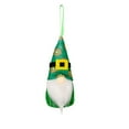 thumbnail image 2 of Fiaya Women St Patrick's Day Gnome Hanging Ornament, 1pc Green Plush Elf Dolls Pendants, 5.6x2inch Handmade Mini Dwarf for St Patrick's Day Gifts Home Decor (H), 2 of 3
