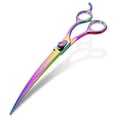 thumbnail image 4 of Professional 9.5-inch Curved Afro and Beard Barber Shears - Rainbow Finish, Rainbow Hair Cutting Shears with Adjustable Tension Screw, Precision Curved Blades, Offset Ergonomic Handle, Salon & Pet Gr, 4 of 10