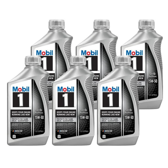 Mobil 1 Full Synthetic Motor Oil 15W50, 1 Quart, Case of 6