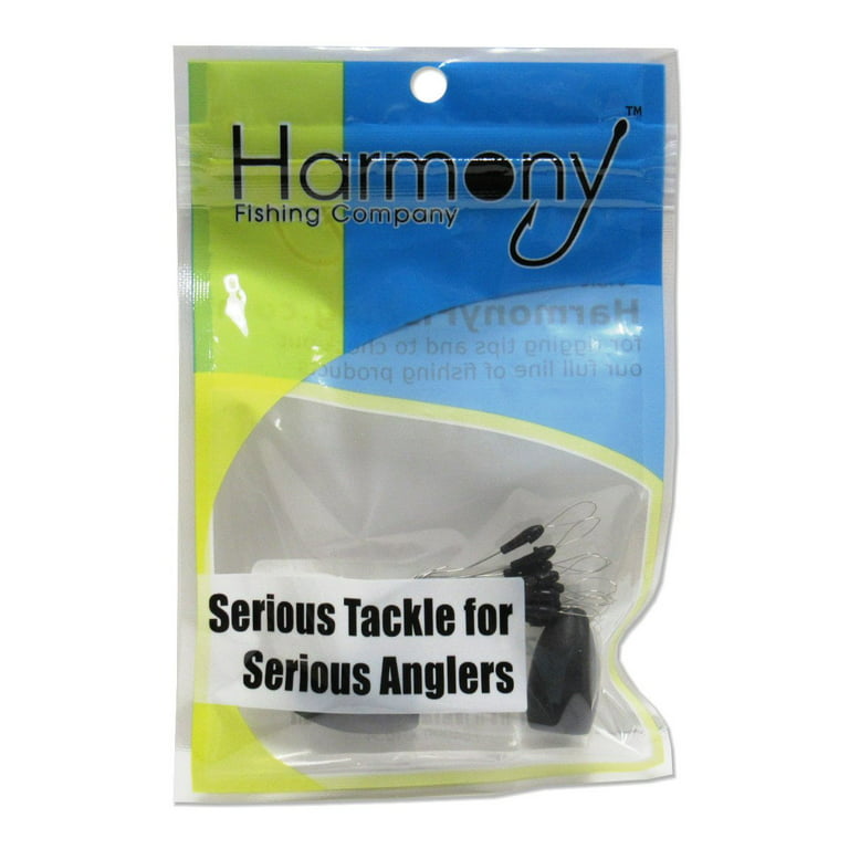 Harmony Fishing - Tungsten Flipping Weights Select Size/Qty for Bass Fishing  Includes Weight Pegs 1-1/2oz 2 Pack 